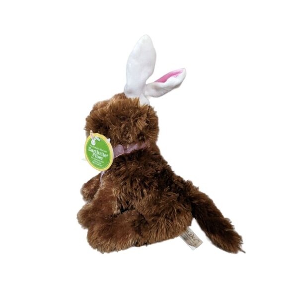 Dan Dee Brown Plush Dog With Bunny Ears & Pink Bow 8" Easter Spring Gift - Picture 4 of 10